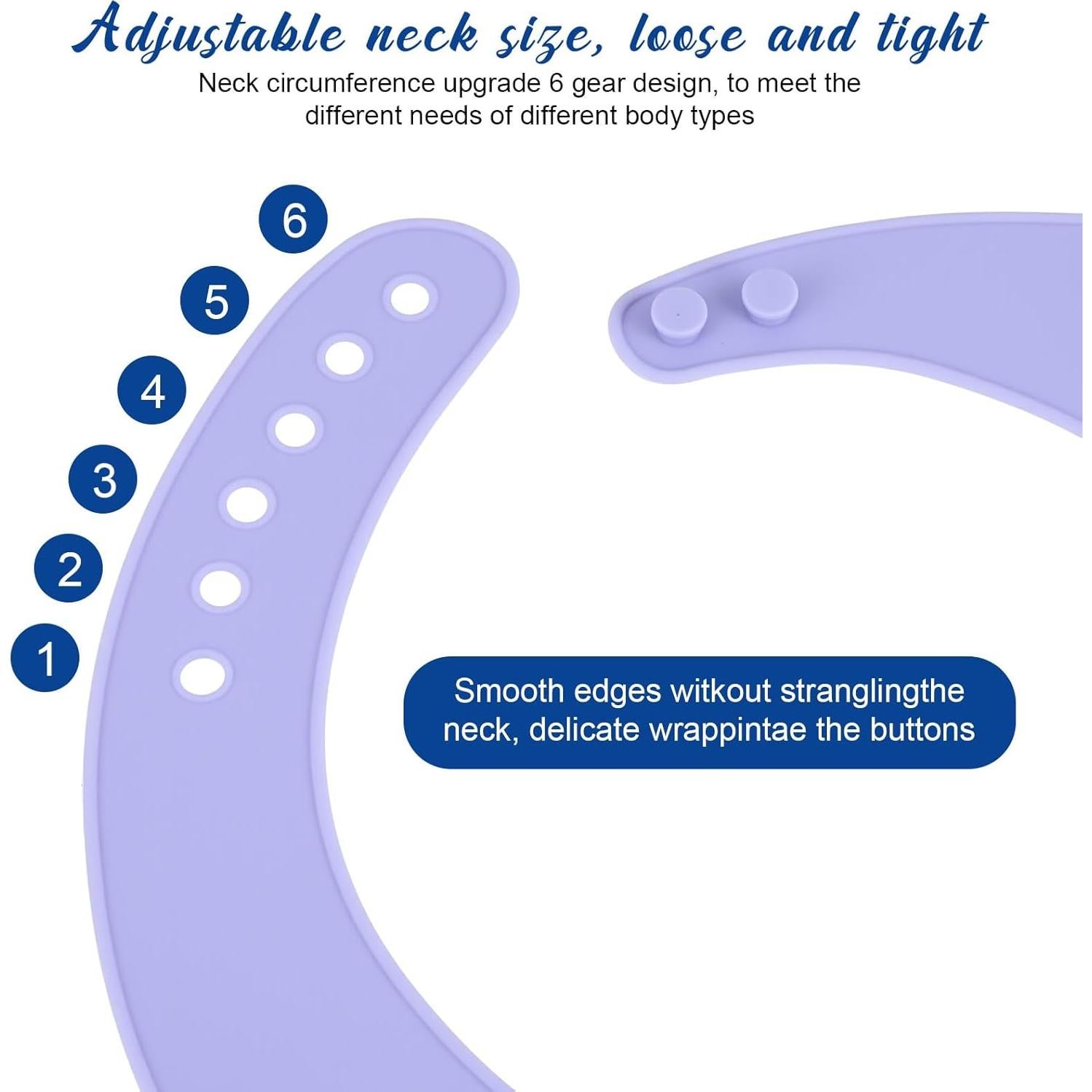 Baberos grandes de silicona para adultos MAQUITA - 2 piezas