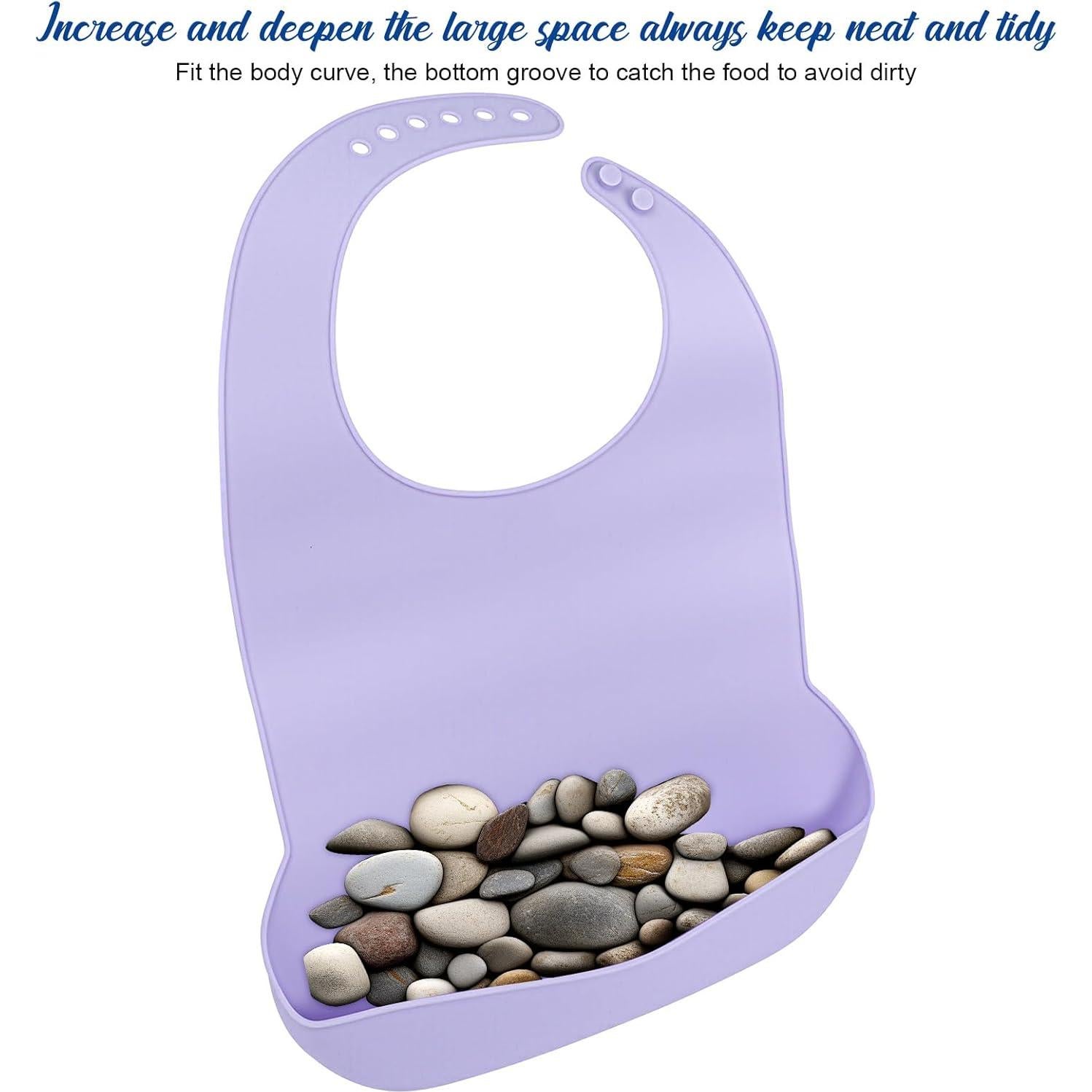 Baberos grandes de silicona para adultos MAQUITA - 2 piezas