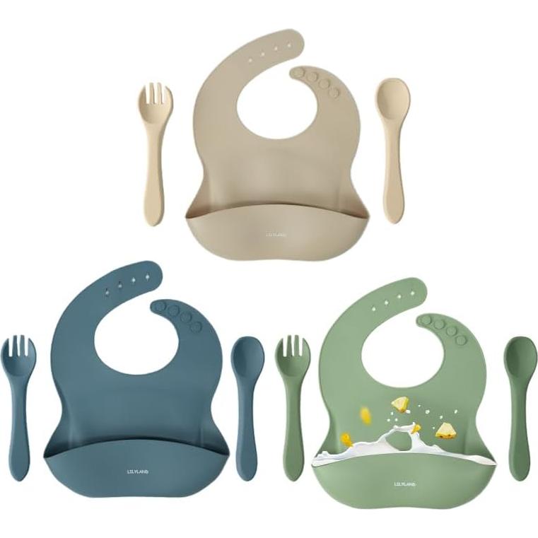 Set de Baberos de Silicona para Bebés con Utensilios - Xiamen Yangda