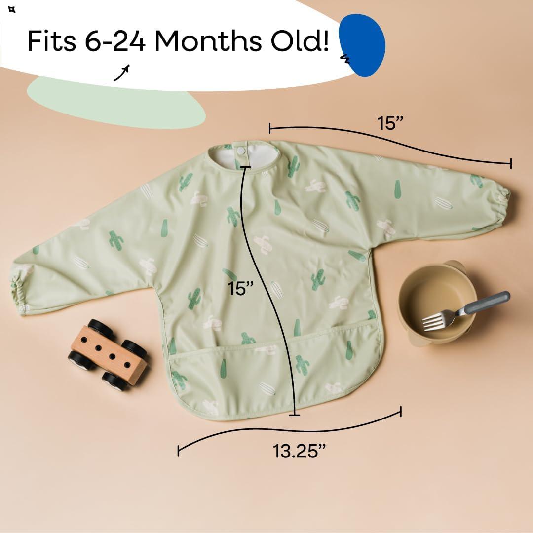 Juego de Baberos de Silicona Angora para Bebés - Ajustables e Impermeables