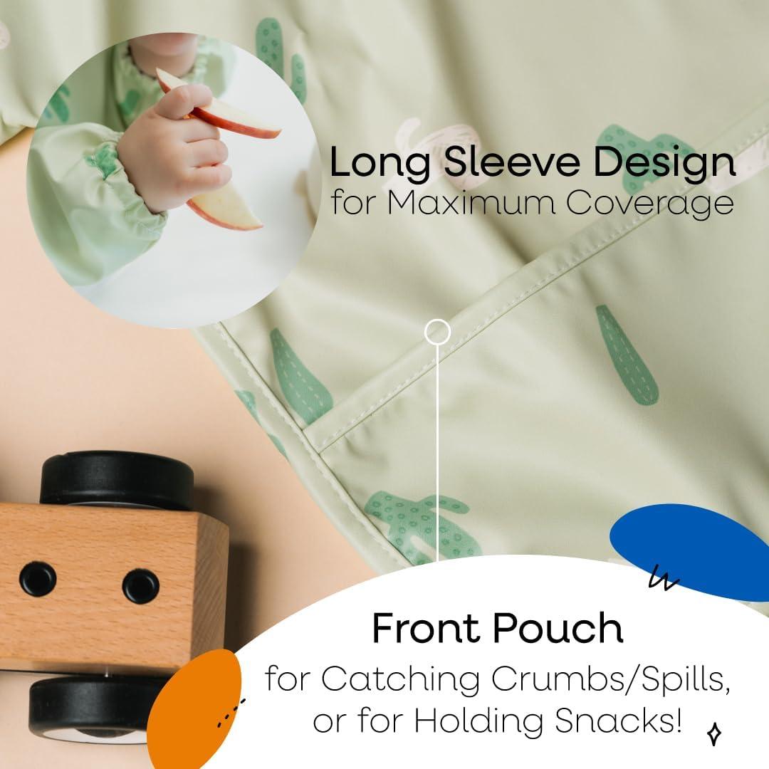 Juego de Baberos de Silicona Angora para Bebés - Ajustables e Impermeables