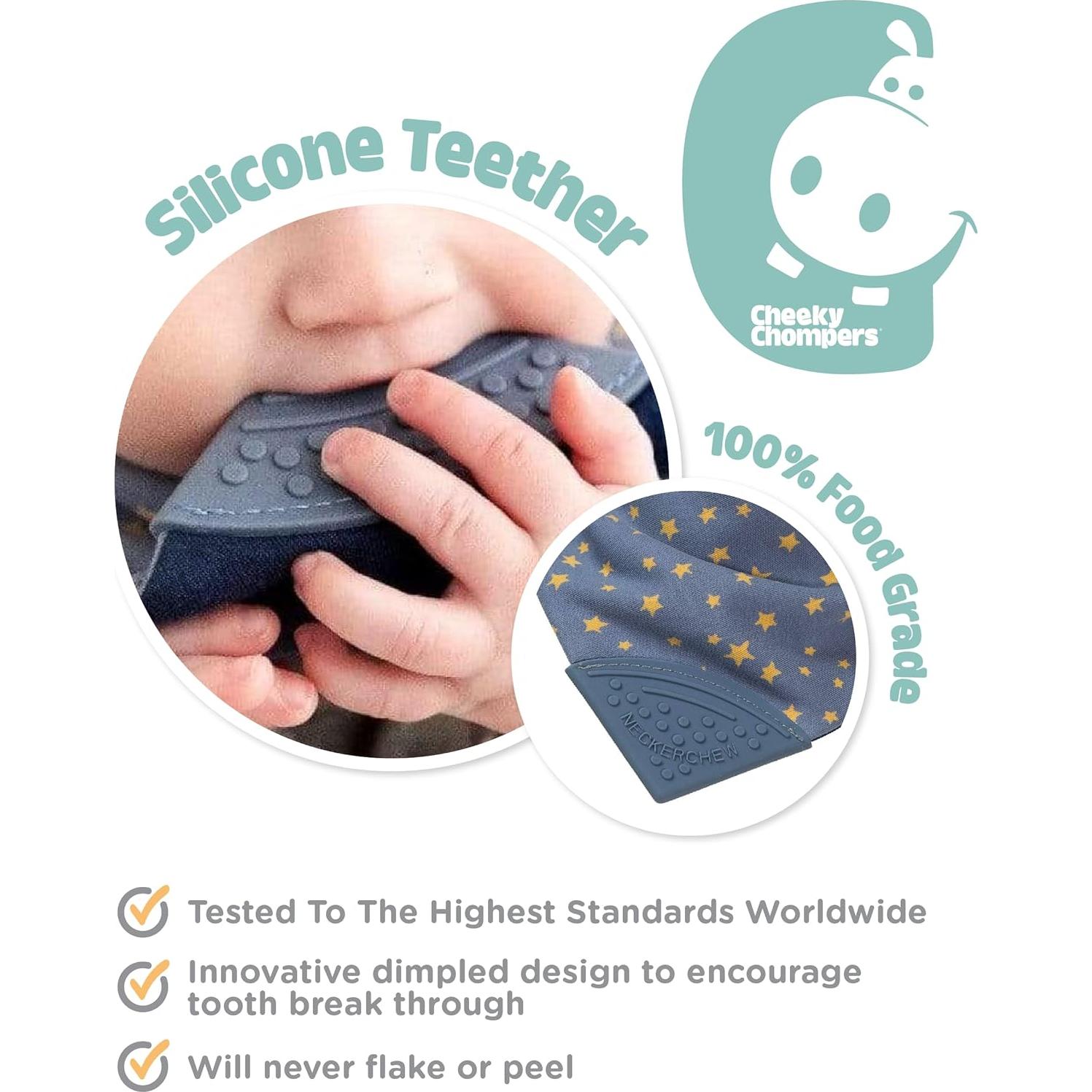 Babero de Dentición Neckerchew Cheeky Chompers 2 en 1