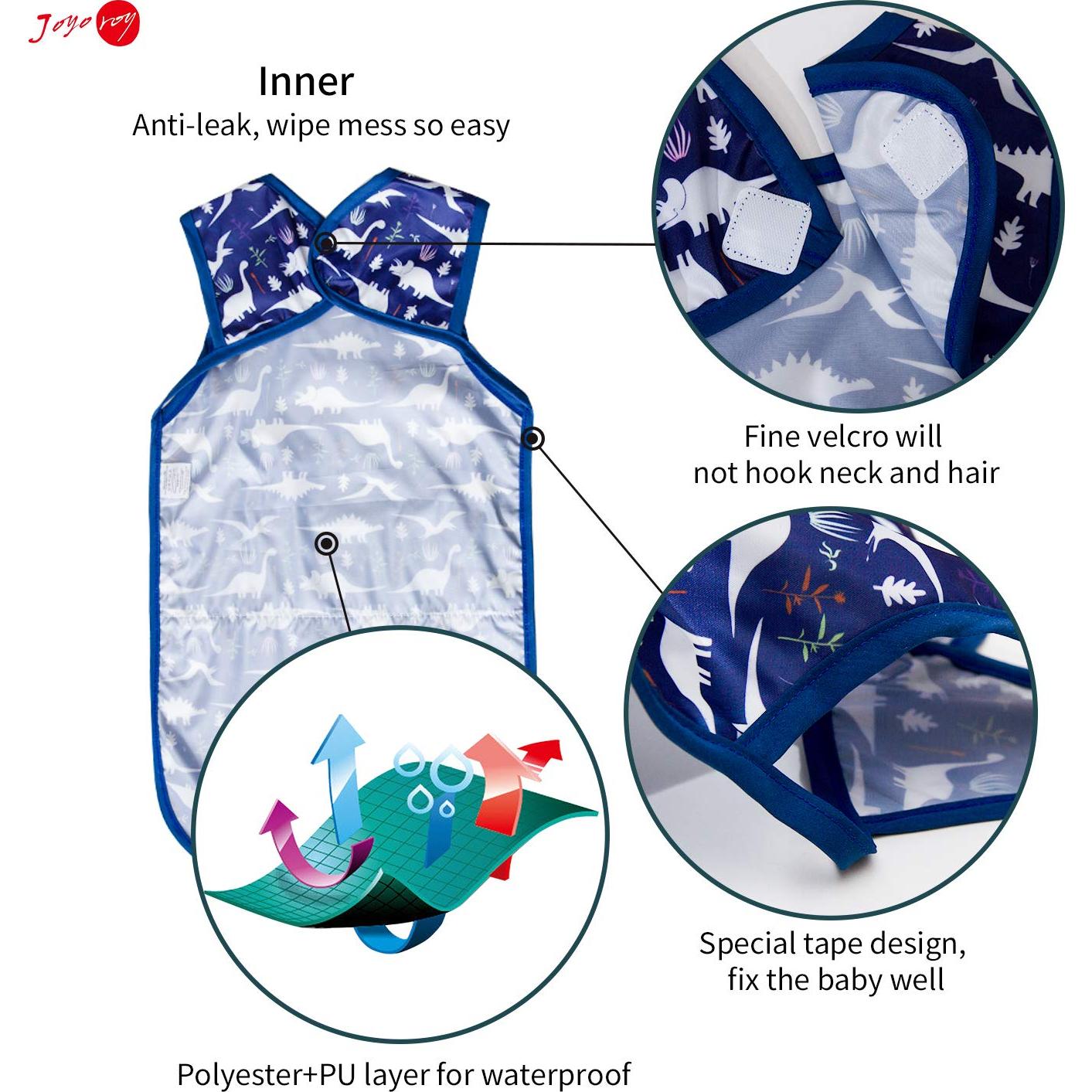 Baberos Impermeables Joyo Roy para Niños 2-4 Años - Lavables