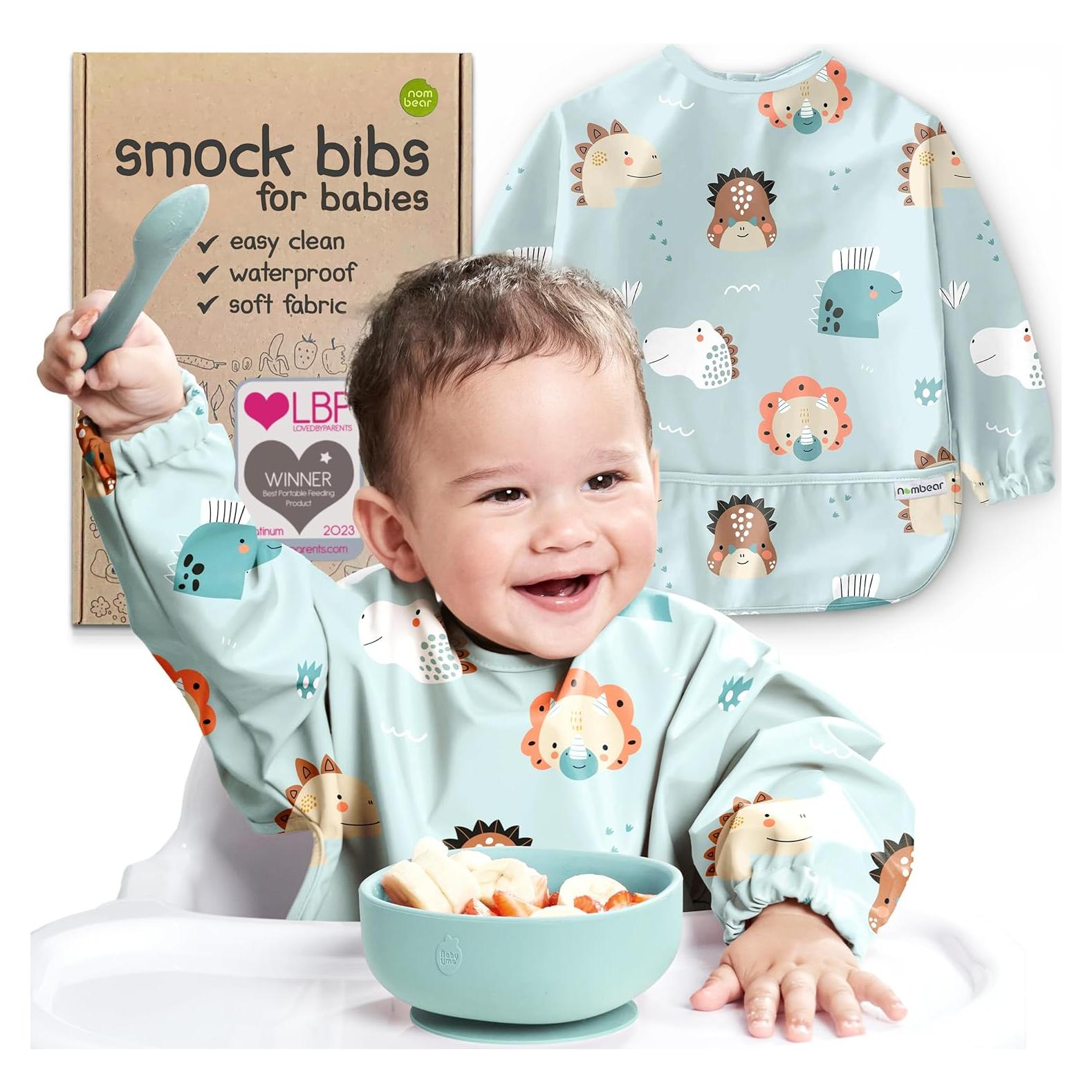 Babero Impermeable para Bebés Retail Nation - Manga Larga 6-24 Meses