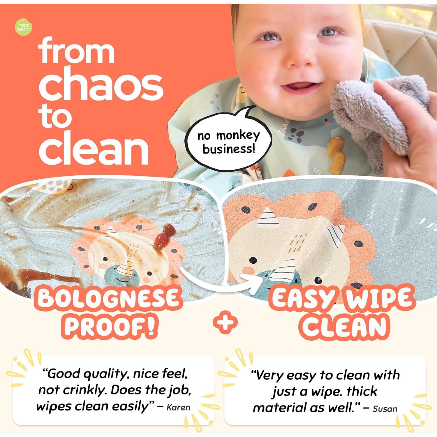 Babero Impermeable para Bebés Retail Nation - Manga Larga 6-24 Meses