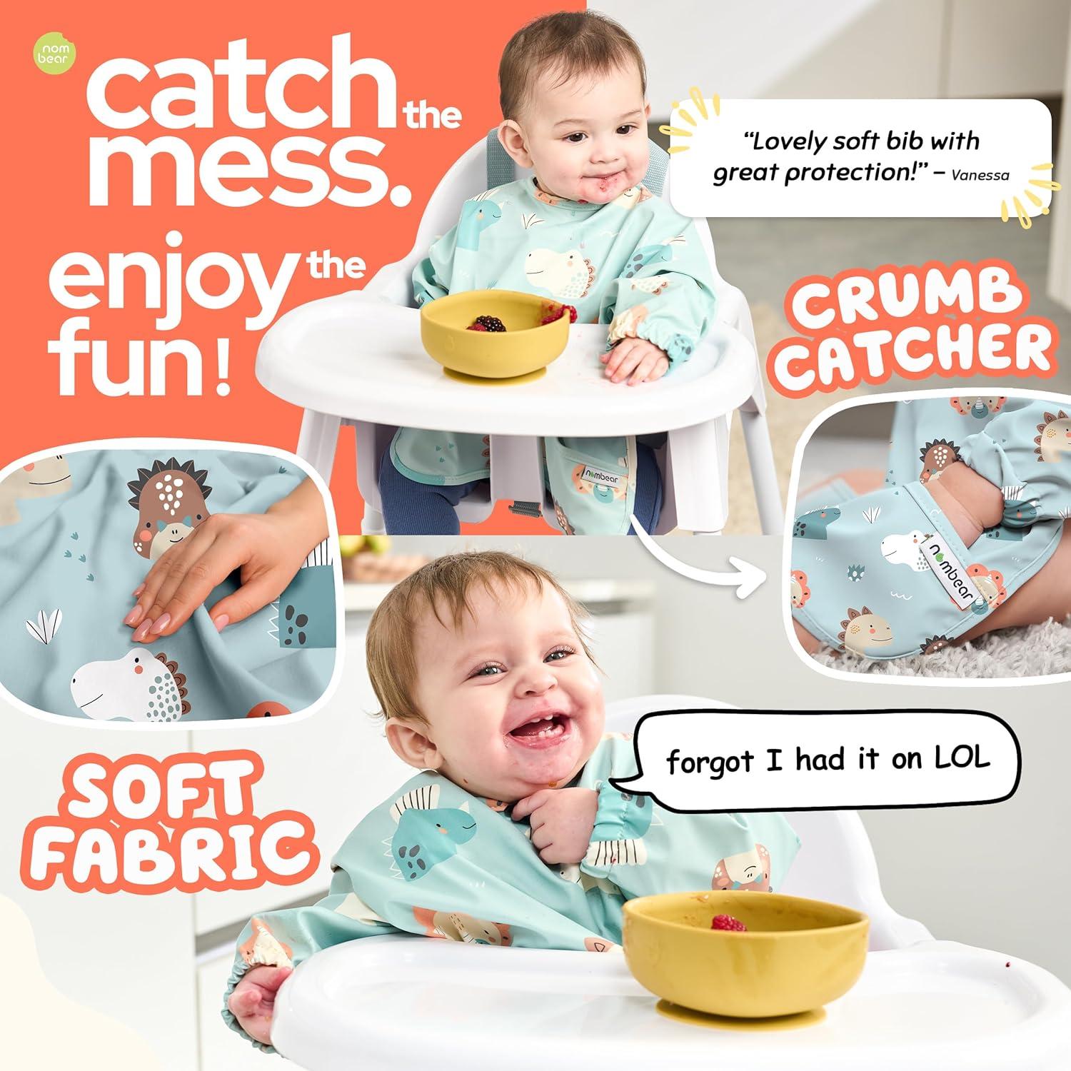 Babero Impermeable para Bebés Retail Nation - Manga Larga 6-24 Meses