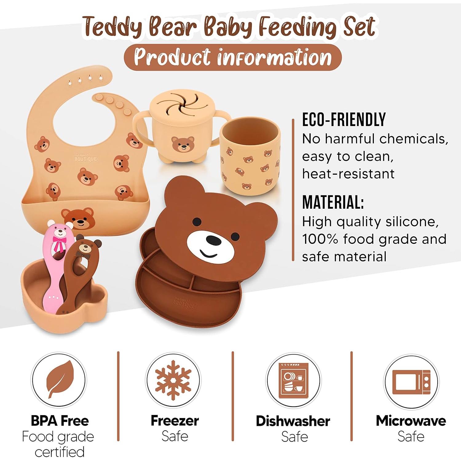 Set de Alimentación de Silicona The Baby Boutique 7 Piezas