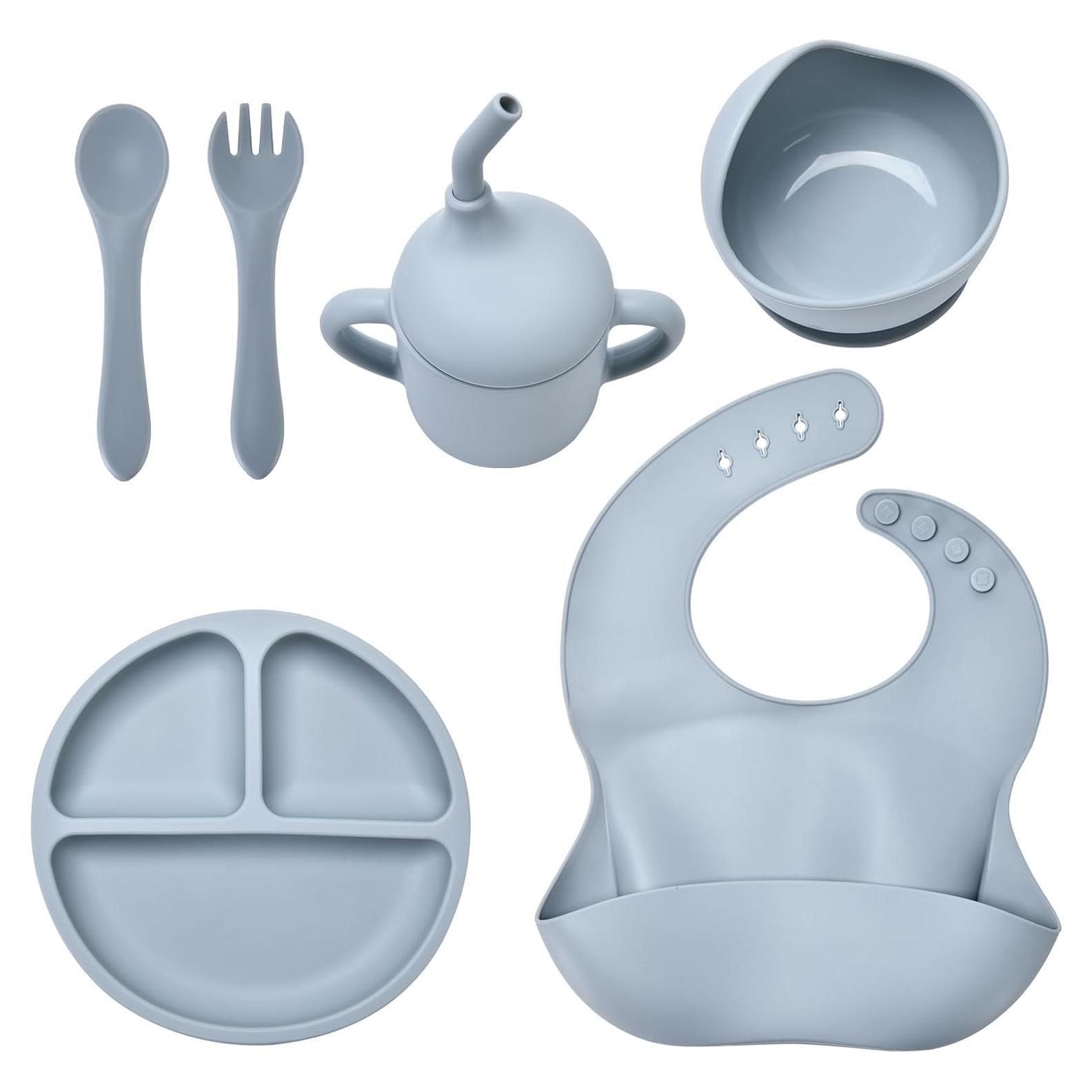 Juego de Alimentación Silicona Bebés Orghcyi 6 Piezas BPA Libre