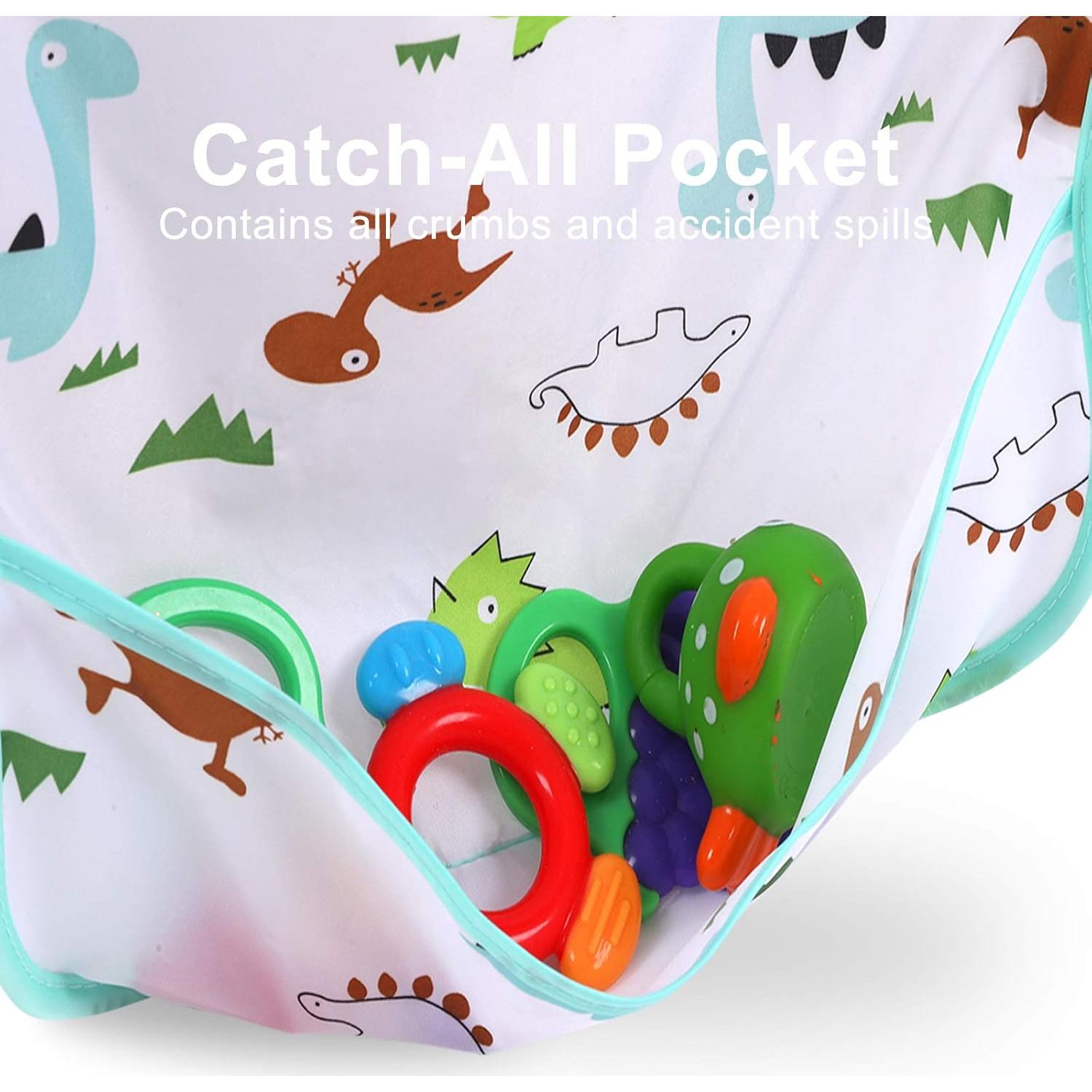 Baberos de Manga Larga Accmor Impermeables para Bebés 6-36 Meses