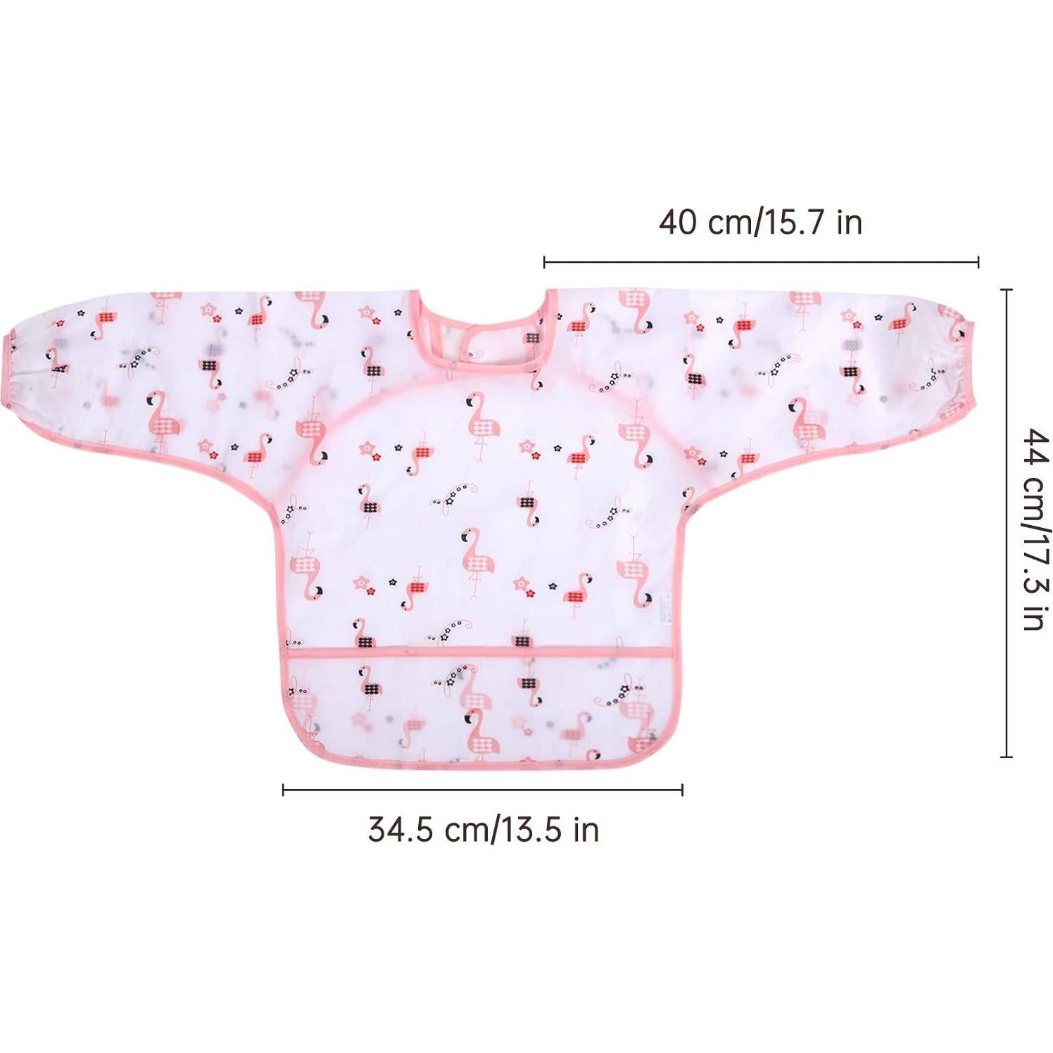 Baberos de Manga Larga Accmor Impermeables para Bebés 6-36 Meses