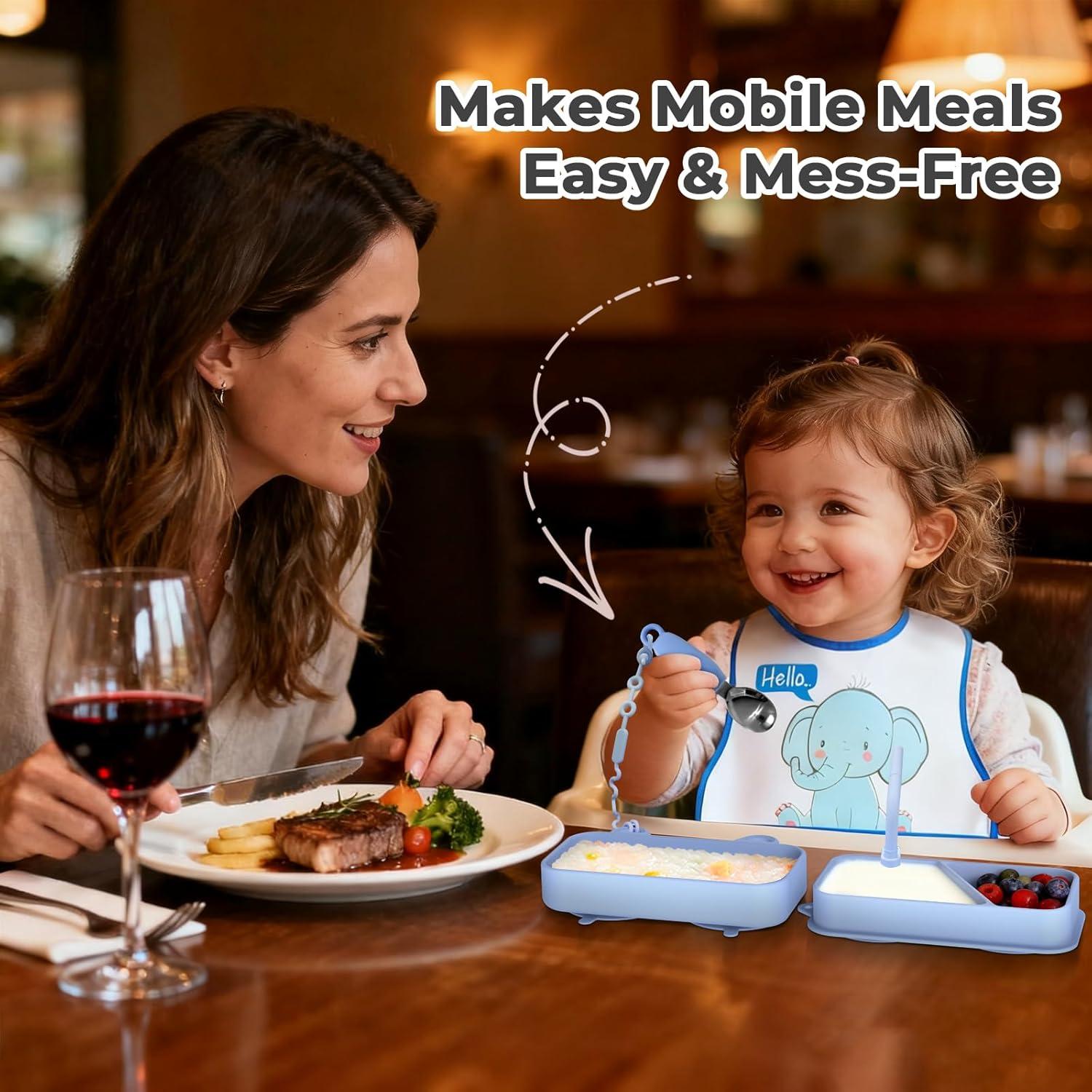 Juego de Alimentación Portátil para Bebés btrfe - 9 Piezas