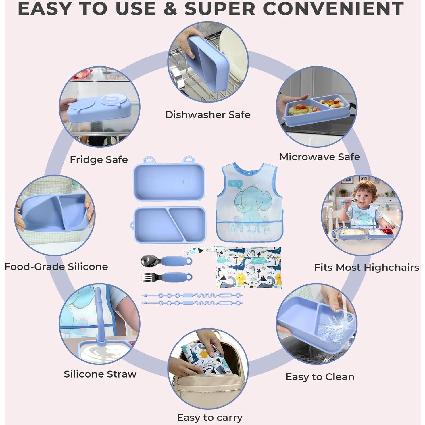 Juego de Alimentación Portátil para Bebés btrfe - 9 Piezas