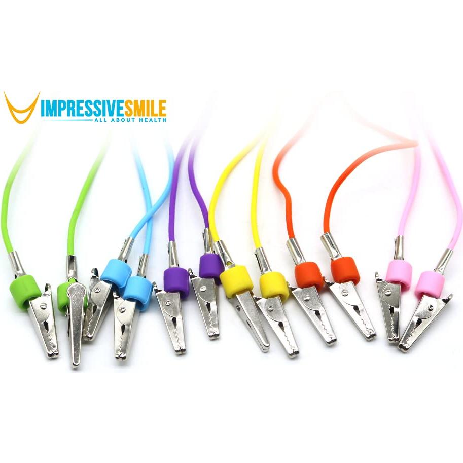 6 Clips Sujetadores de Babero Silicona Impressive Smile 57 cm