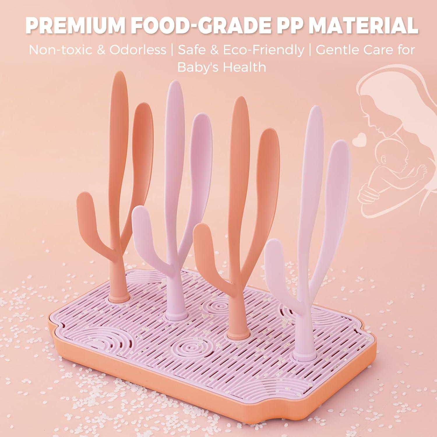 Organizador para Secar Biberones AMZCOM Morado/Rosa 30x18.5x27cm