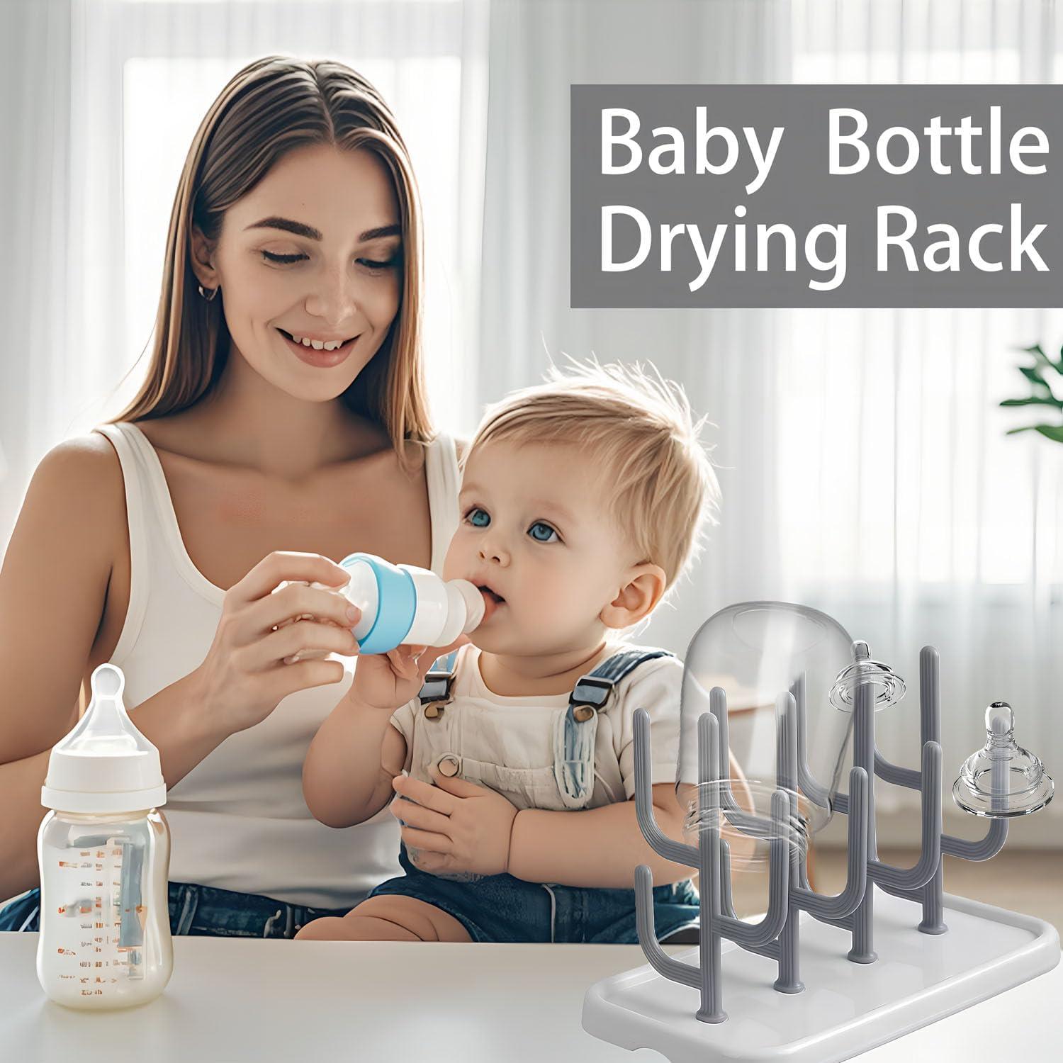 Soporte para Secado de Biberones Zyvoreliax Plegable Blanco