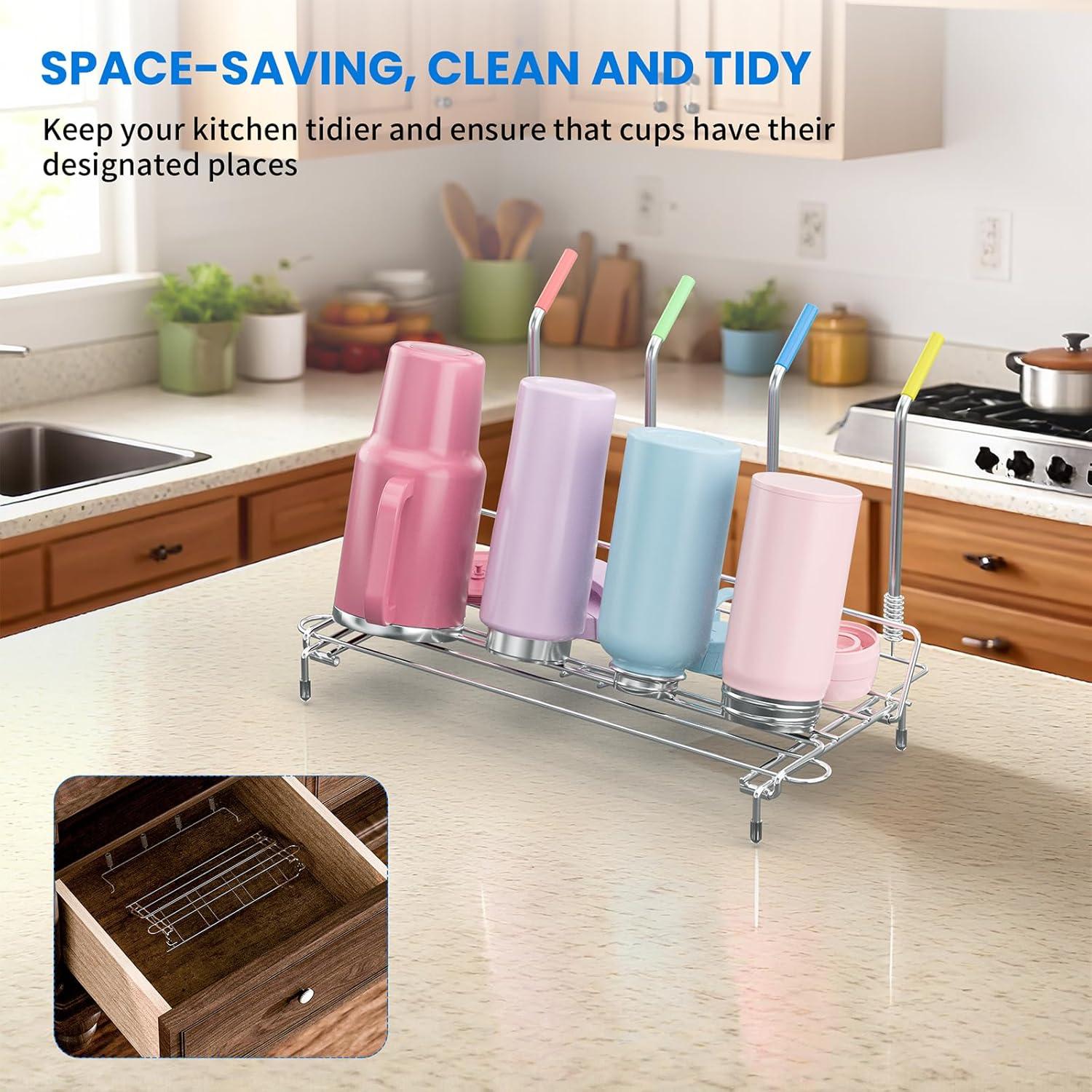 Organizador de Secado de Botellas Plegable Chilinii Acero Inoxidable