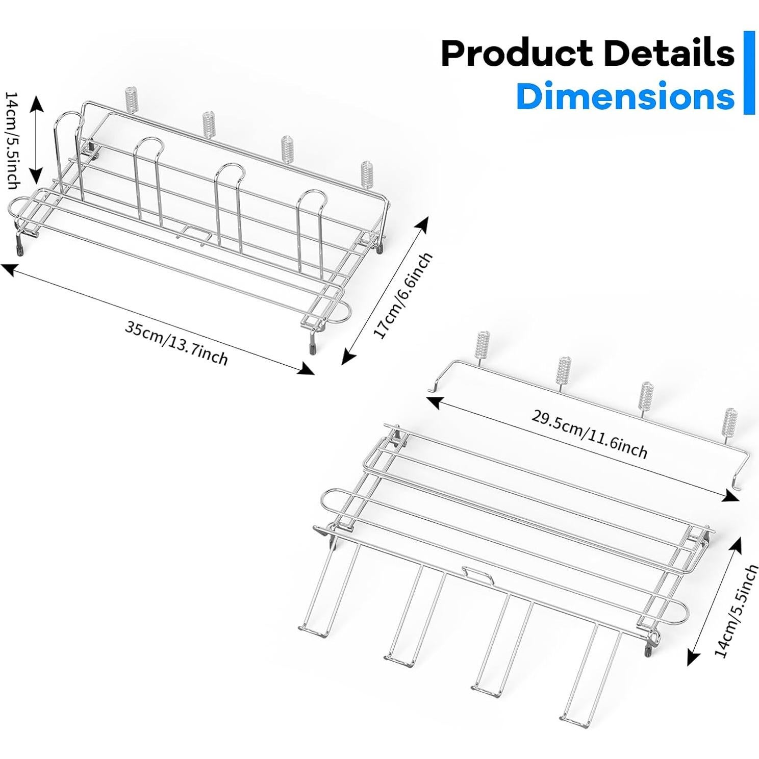 Organizador de Secado de Botellas Plegable Chilinii Acero Inoxidable