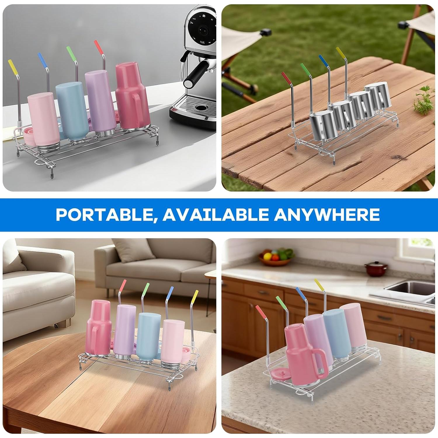 Organizador de Secado de Botellas Plegable Chilinii Acero Inoxidable