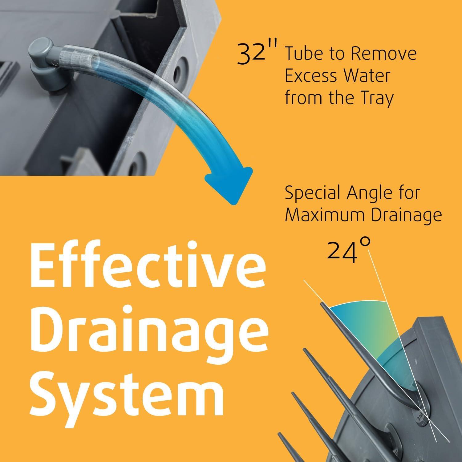 Organizador de Secado de Botellas DAN Market 32 Picos Montado en Pared