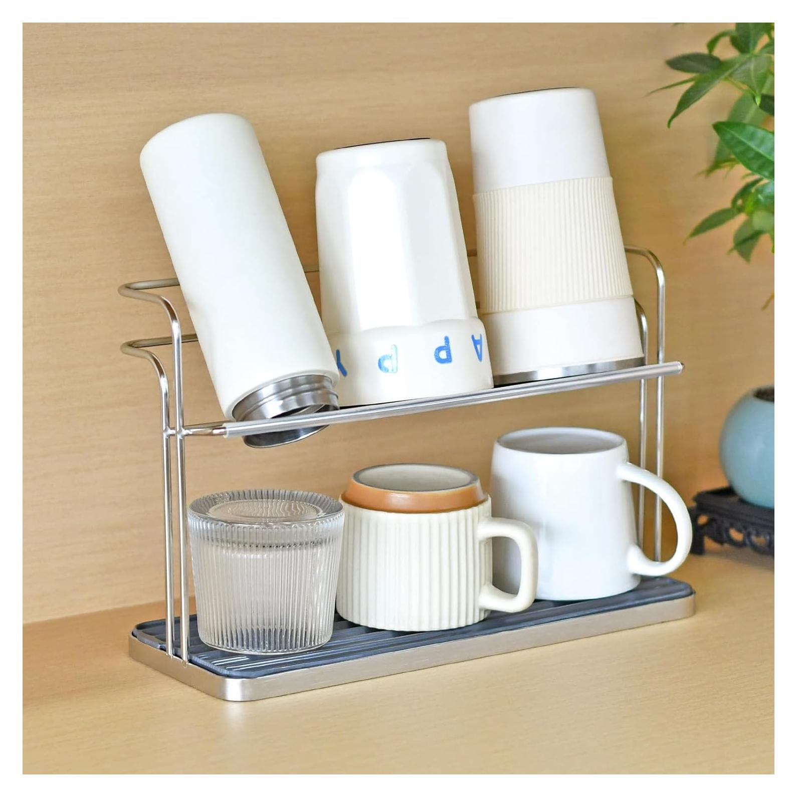 Estante para Secar Botellas y Tazas XHKDSYMC Acero Inoxidable