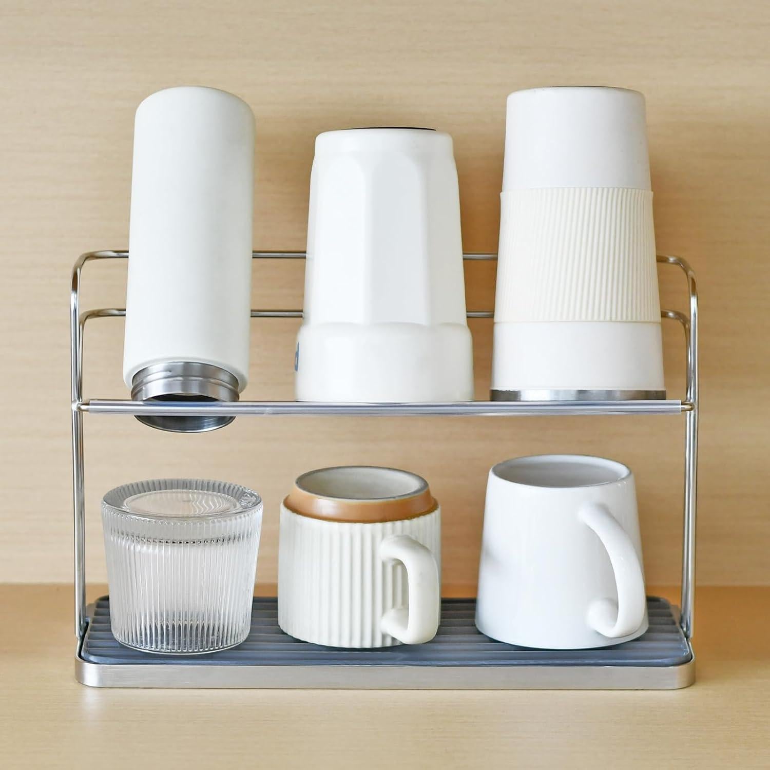 Estante para Secar Botellas y Tazas XHKDSYMC Acero Inoxidable