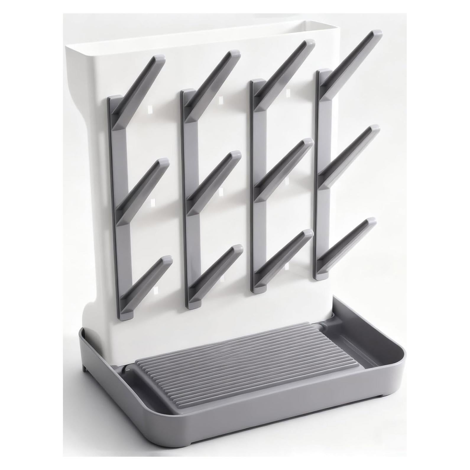 Soporte para Secado de Biberones Ariseno Gris - Organizador Antideslizante