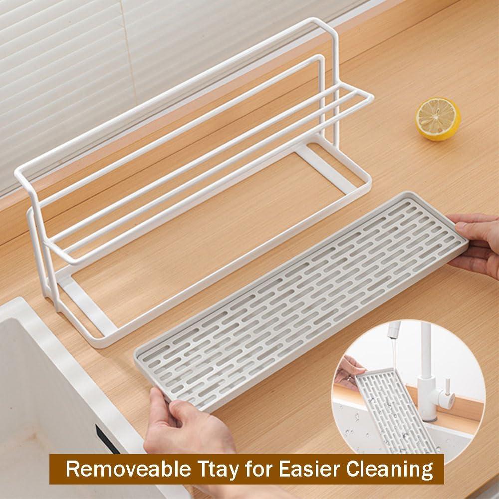 Soporte para Secar Botellas de Agua Earssa 2 Niveles Blanco