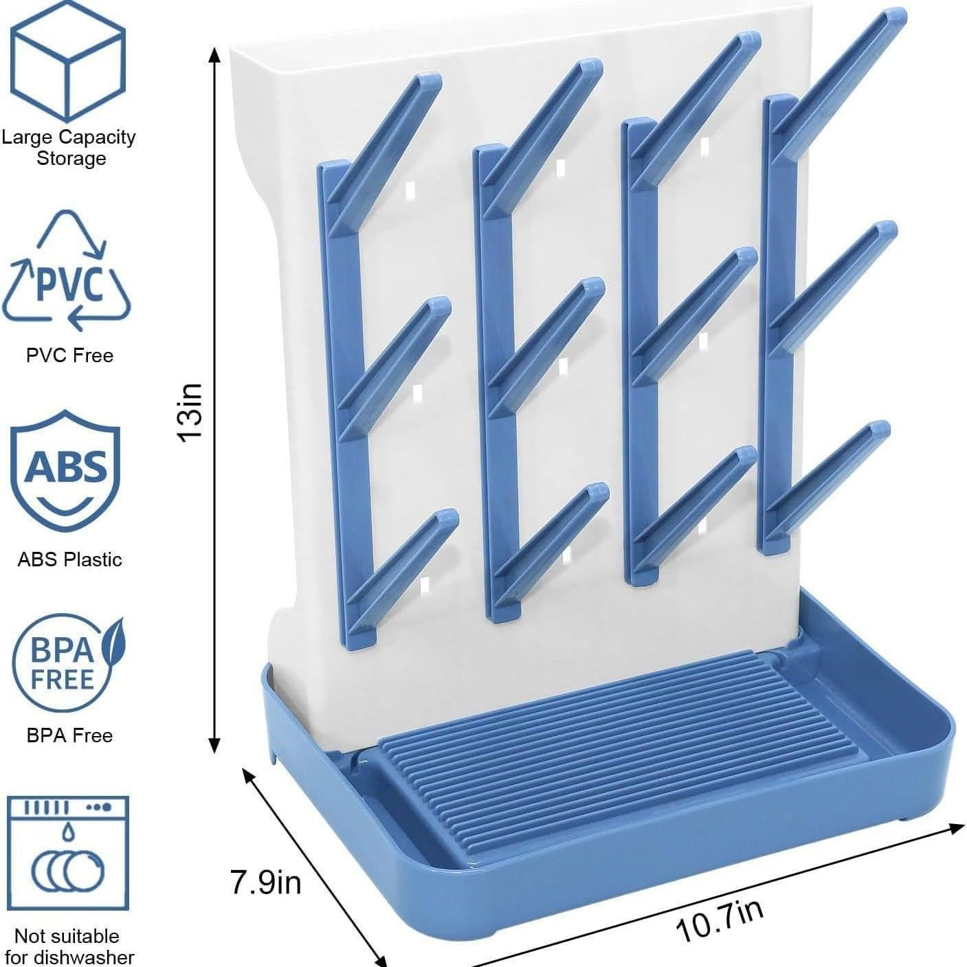 Soporte para Secado de Biberones Tecdigbo Azul Compacto
