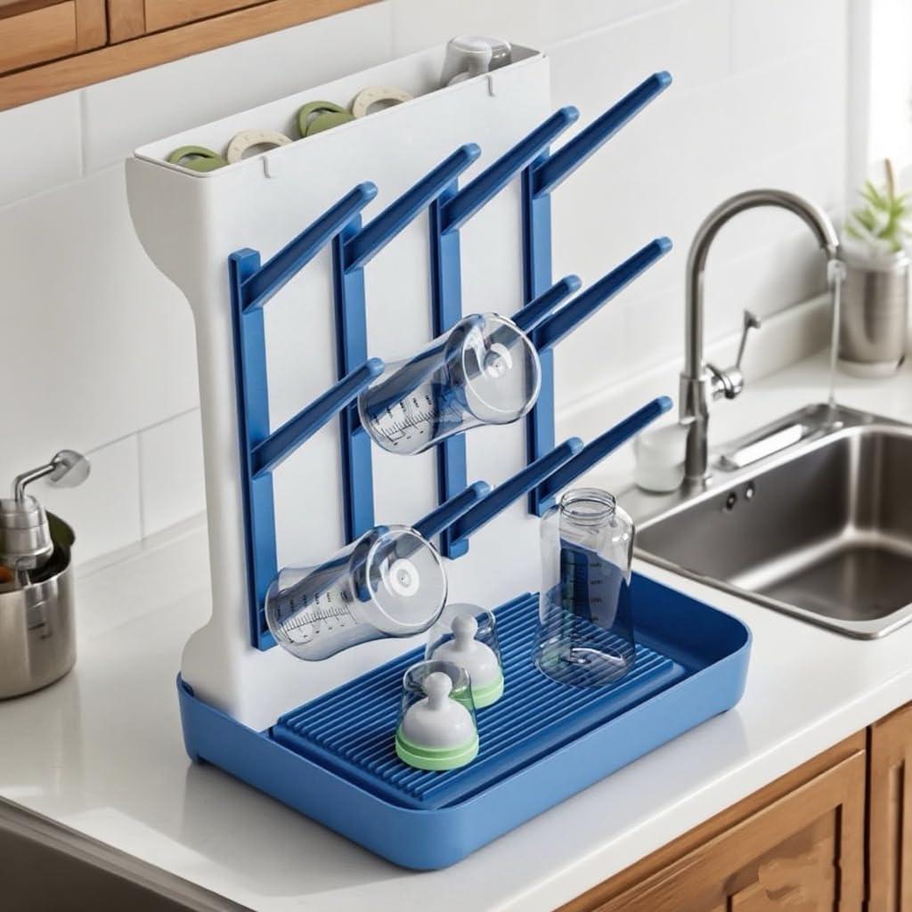 Soporte para Secado de Biberones Tecdigbo Azul Compacto