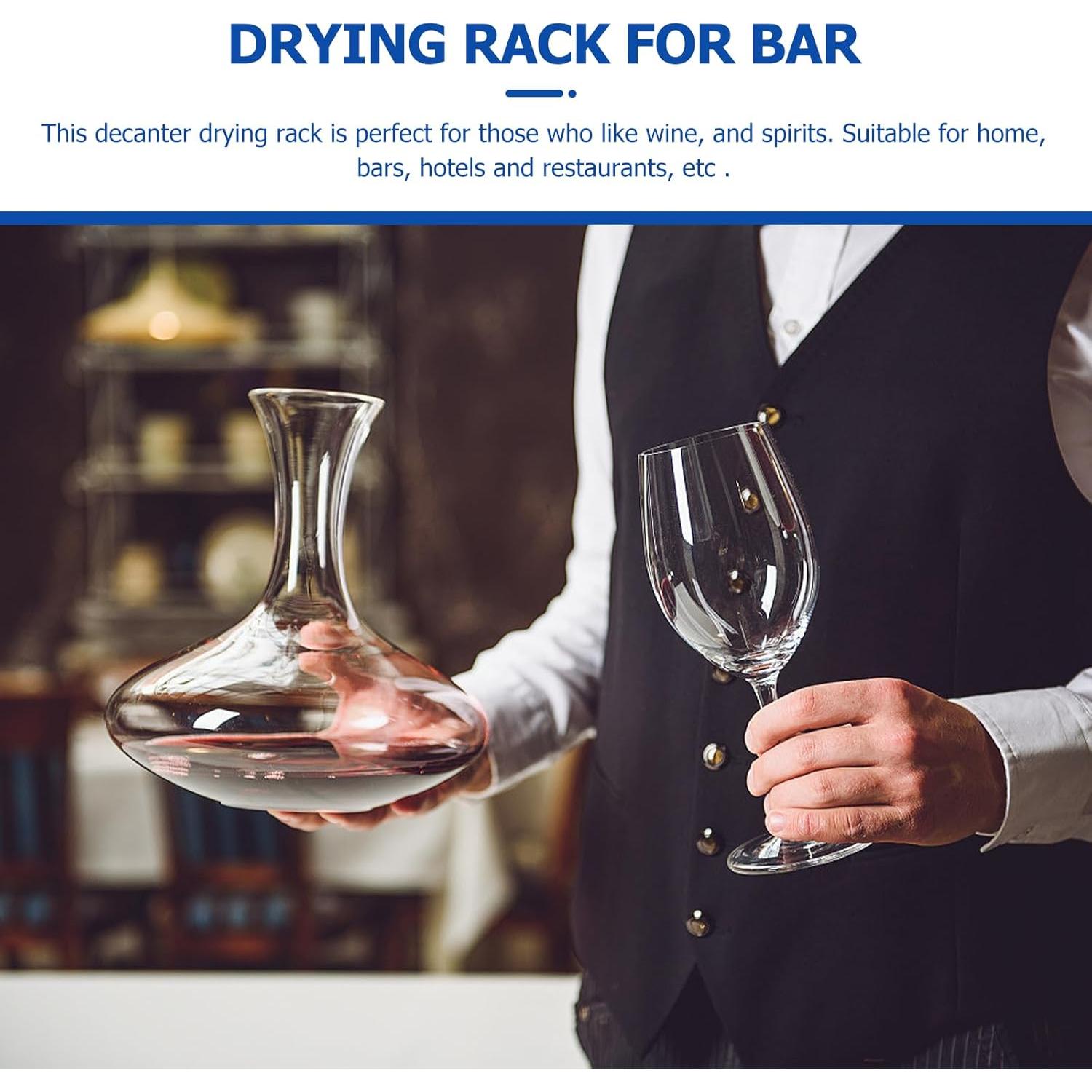 Soporte para Secar Decantadores de Vino Kichvoe - Acero Inoxidable