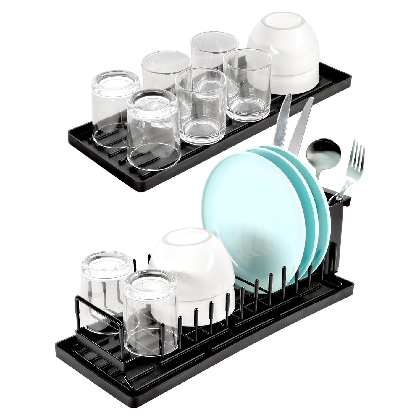 Escurridor de Utensilios Kowiofame Negro Compacto 10 Estantes