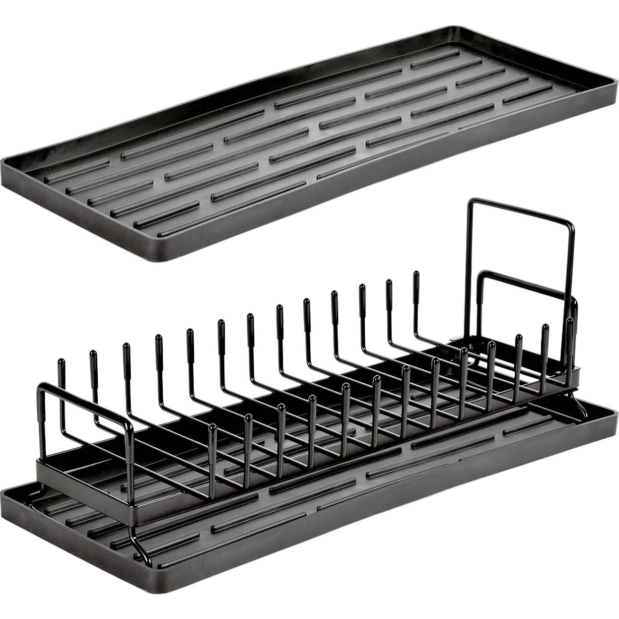 Escurridor de Utensilios Kowiofame Negro Compacto 10 Estantes