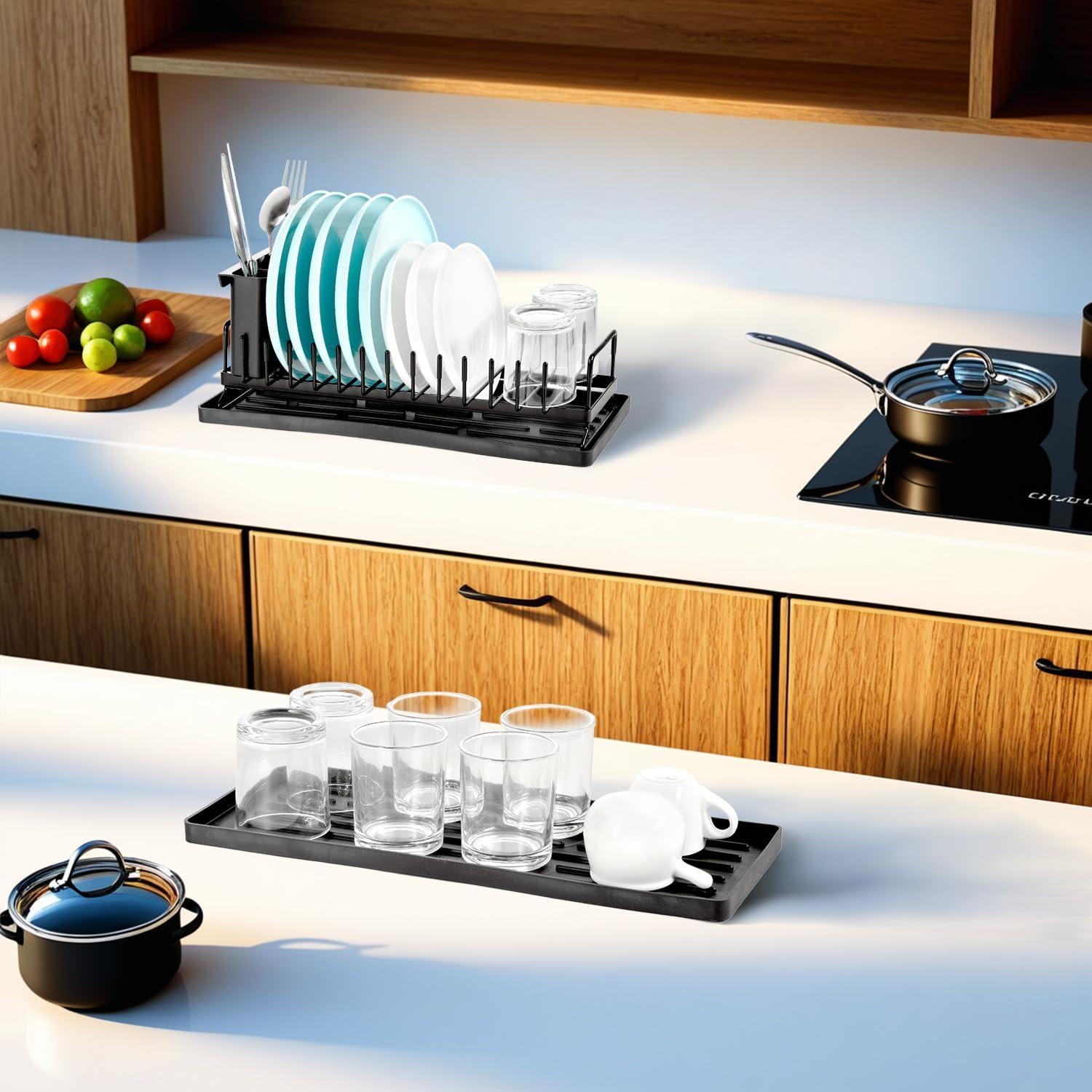 Escurridor de Utensilios Kowiofame Negro Compacto 10 Estantes