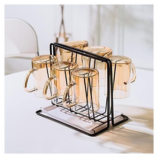 Soporte para Secar Tazas YISMAN de Acero Inoxidable Negro