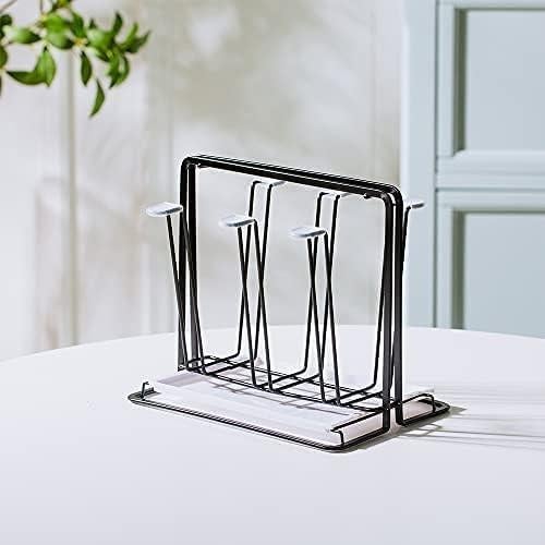 Soporte para Secar Tazas YISMAN de Acero Inoxidable Negro