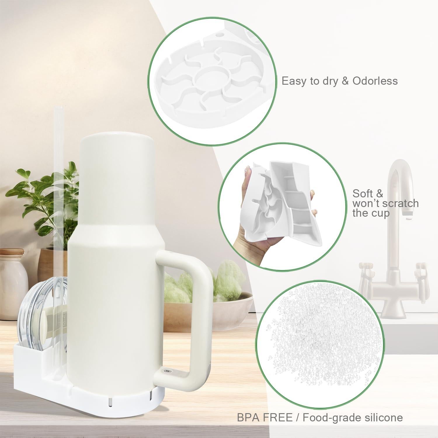 Estante de Secado de Silicona TLCFSHANGJIA para Botellas y Tazas