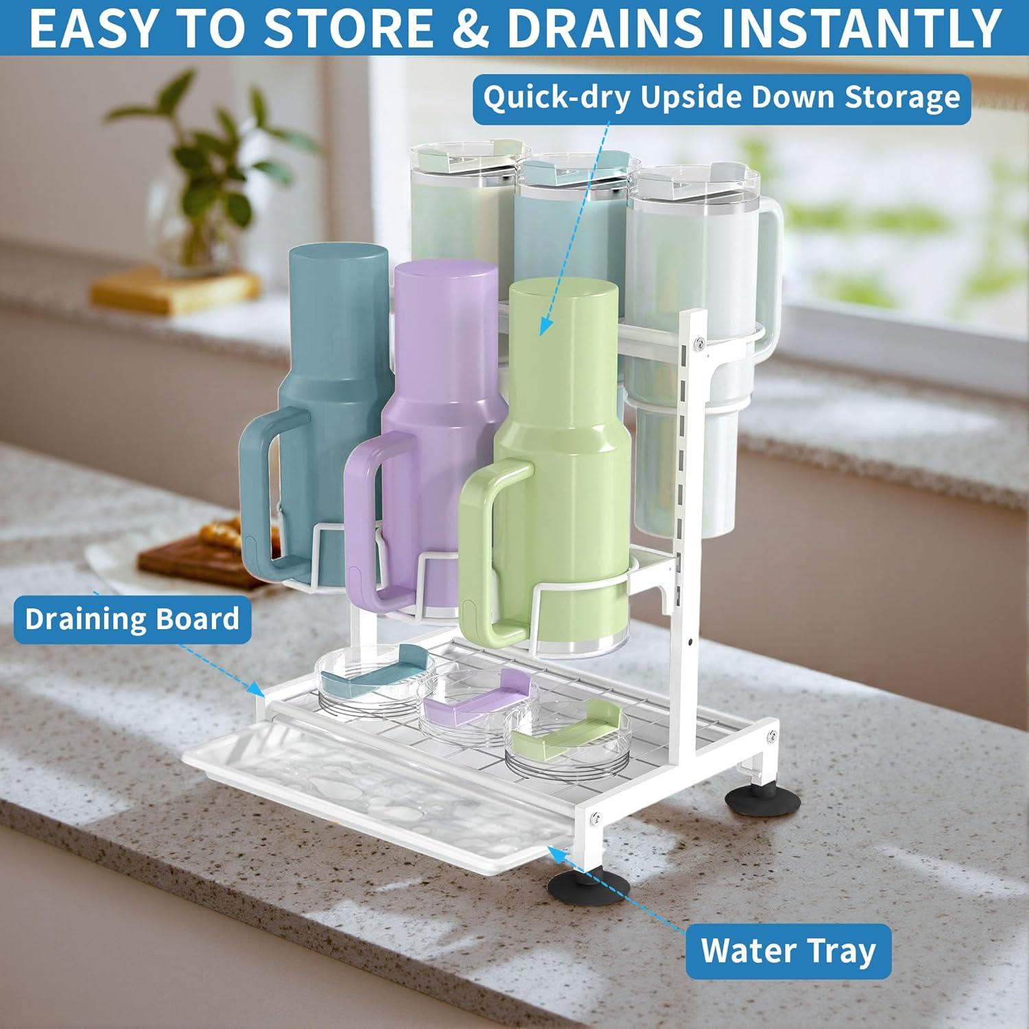 Organizador de Tazas HUGOMOVA 40oz y 30oz con Estante Secado