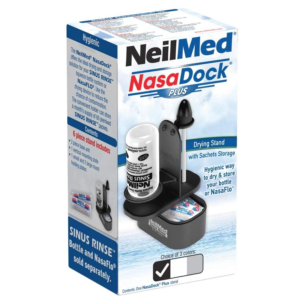Soporte NeilMed NasaDock Plus Negro para Enjuague Nasal