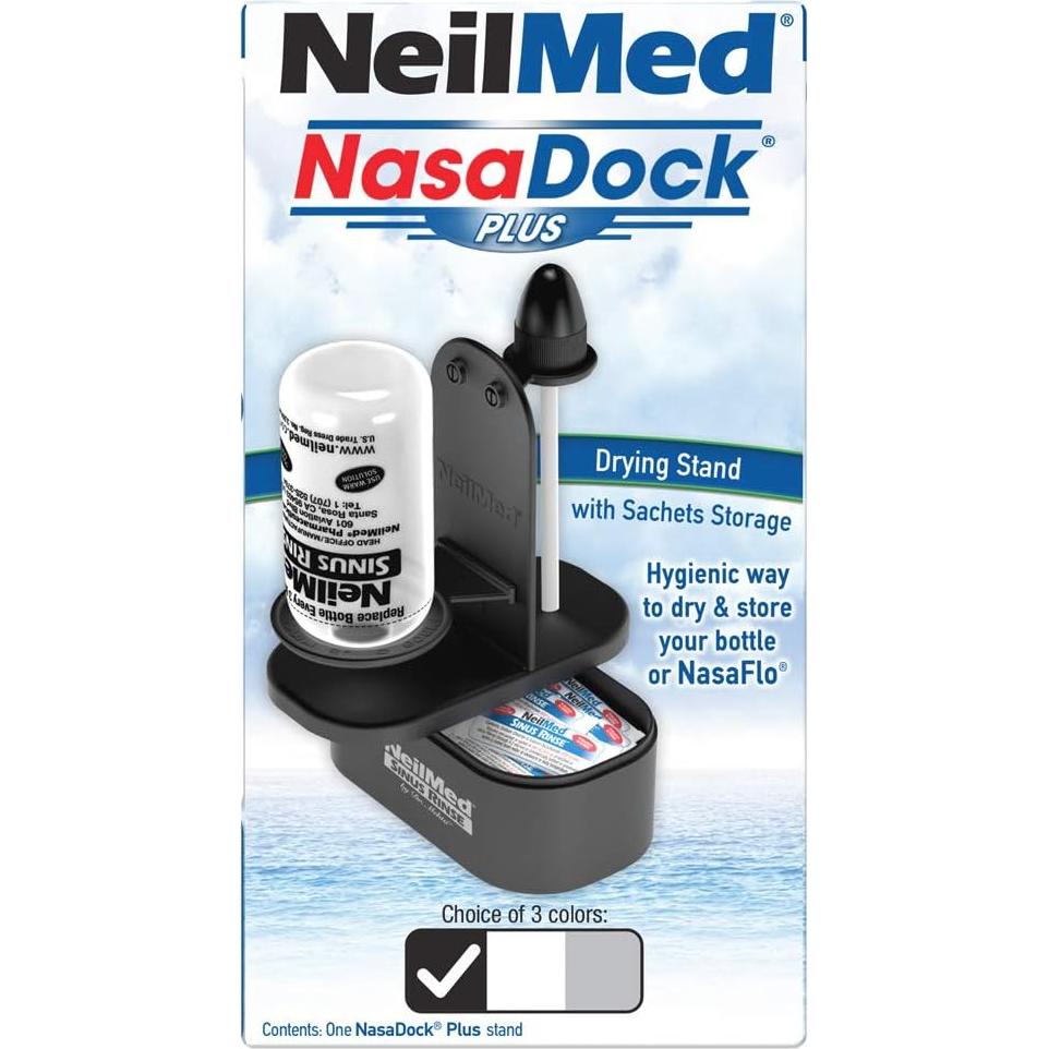 Soporte NeilMed NasaDock Plus Negro para Enjuague Nasal