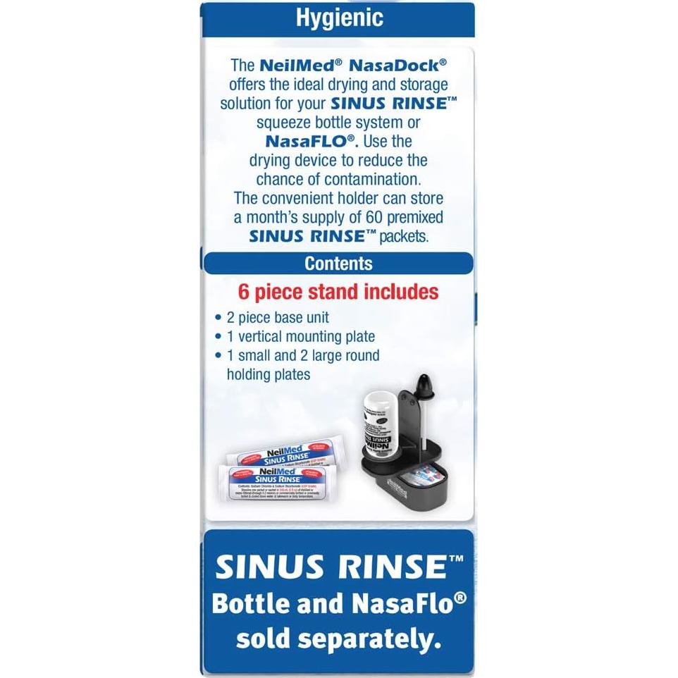 Soporte NeilMed NasaDock Plus Negro para Enjuague Nasal