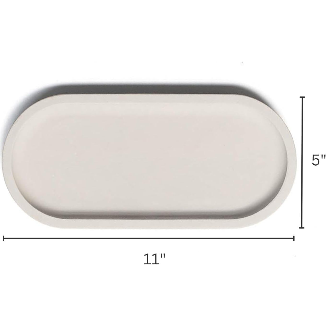 Bandeja de Piedra Selegna - Secado Rápido, Multiusos, Gris Claro