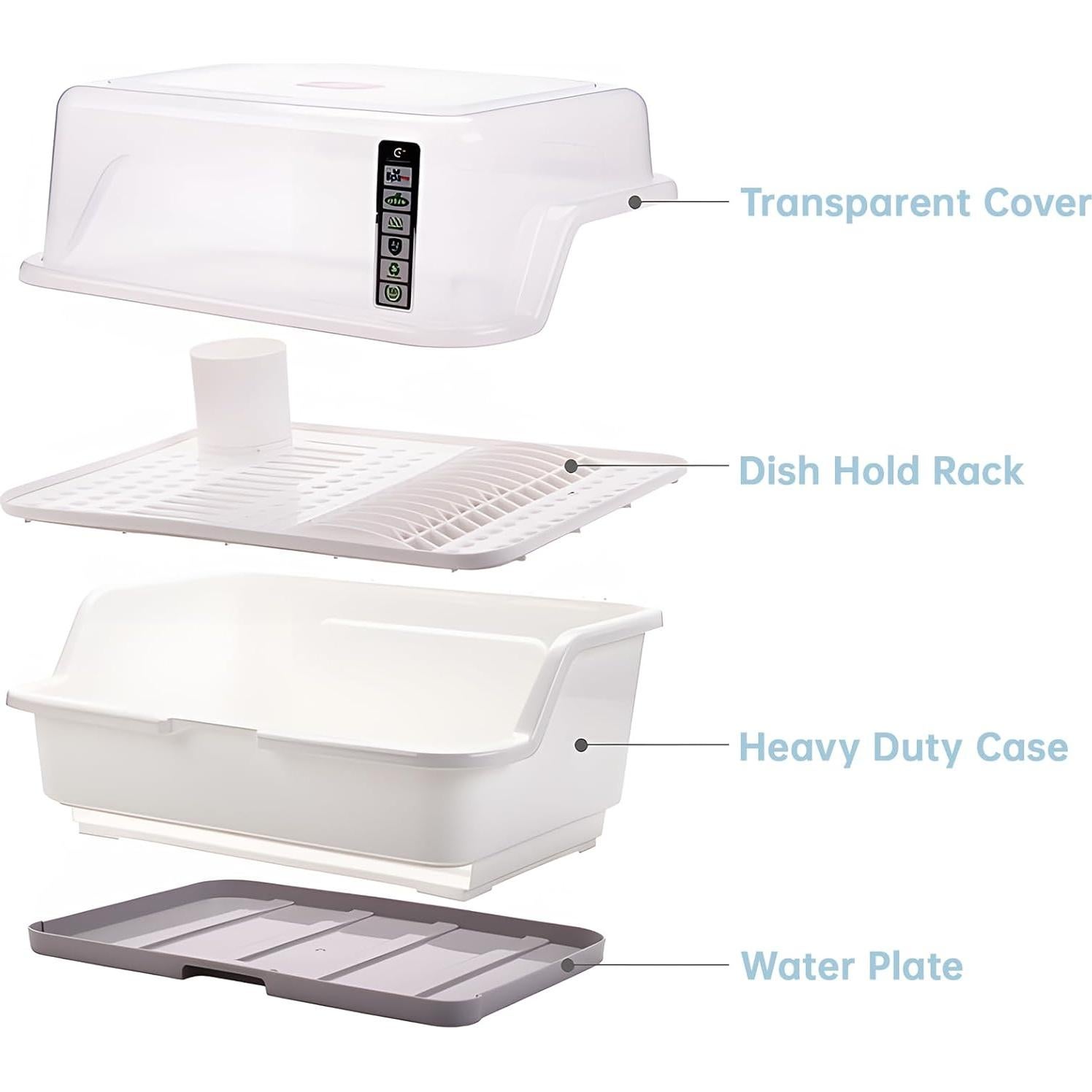 Estante Secador de Platos Tomorotec Mediano 40.6x31x26.9 cm