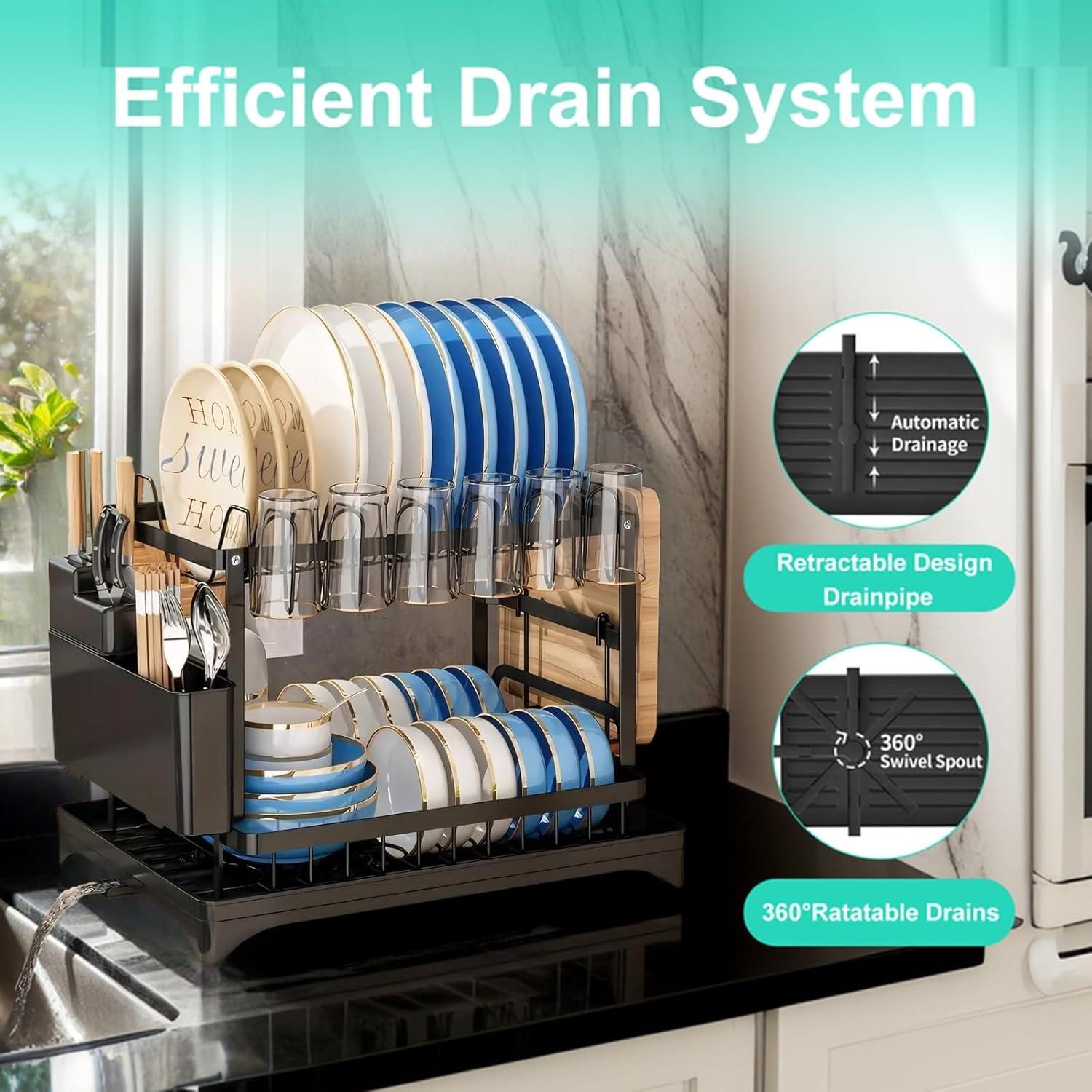 Escurridor de Platos Barphygo de Acero Inoxidable 2 Niveles