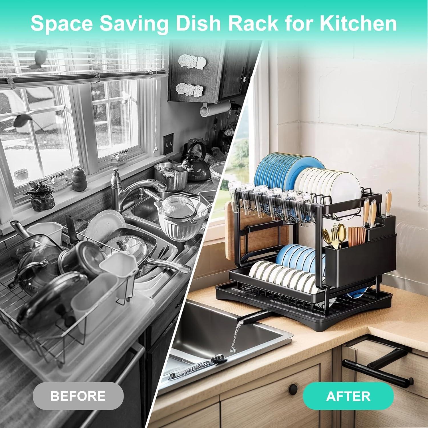 Escurridor de Platos Barphygo de Acero Inoxidable 2 Niveles