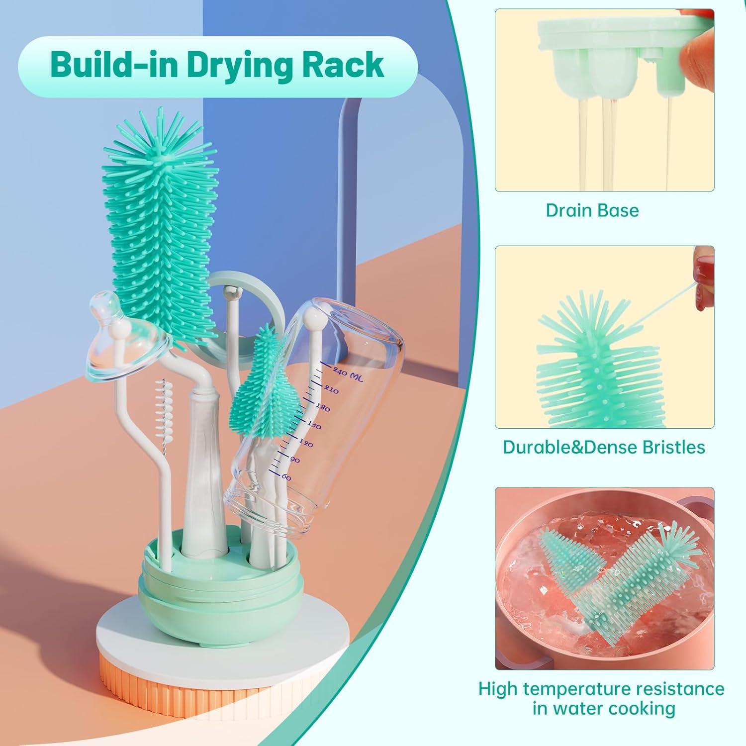 Kit de limpieza de biberones Koumolar 6 piezas verde