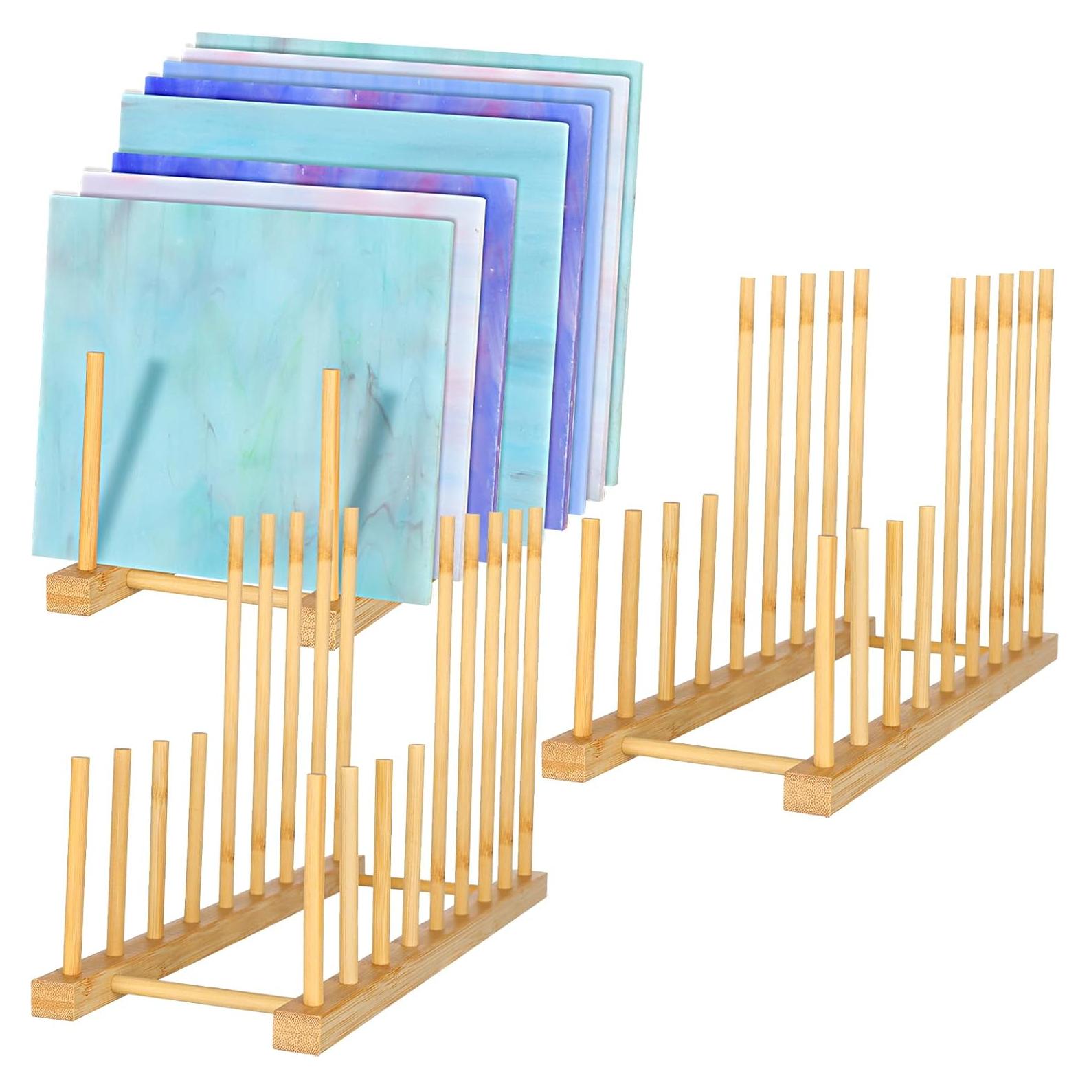 Organizador de Vidrio Templado Youdaju 3 Paquetes Bambú 31x13x10.5cm