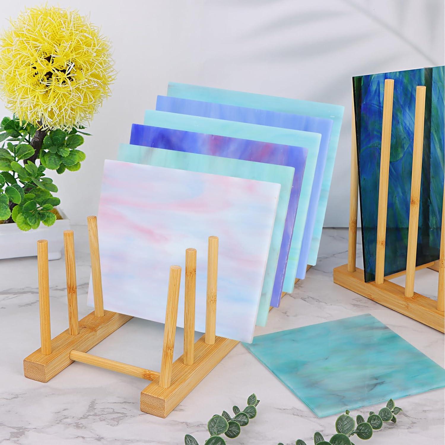 Organizador de Vidrio Templado Youdaju 3 Paquetes Bambú 31x13x10.5cm