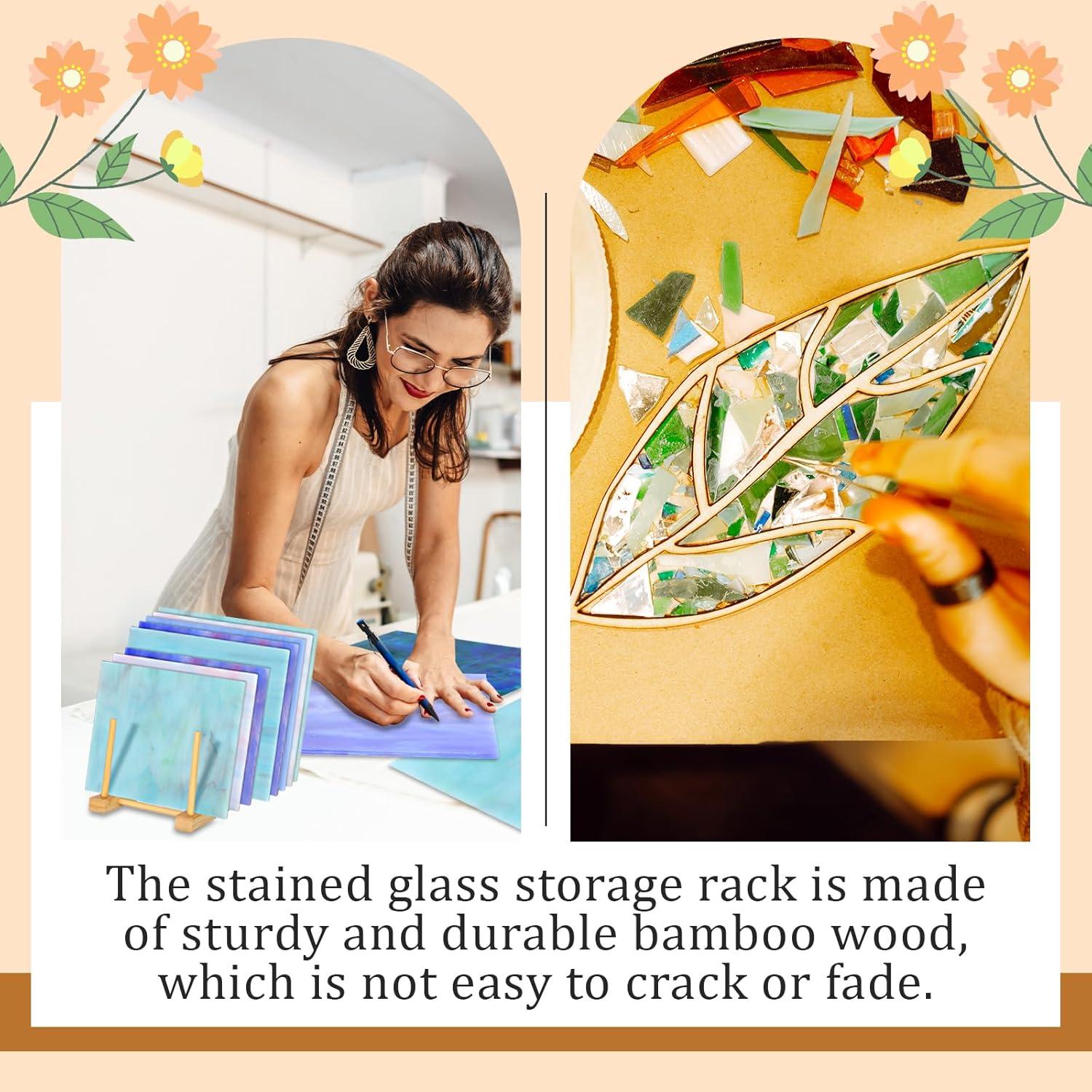 Organizador de Vidrio Templado Youdaju 3 Paquetes Bambú 31x13x10.5cm