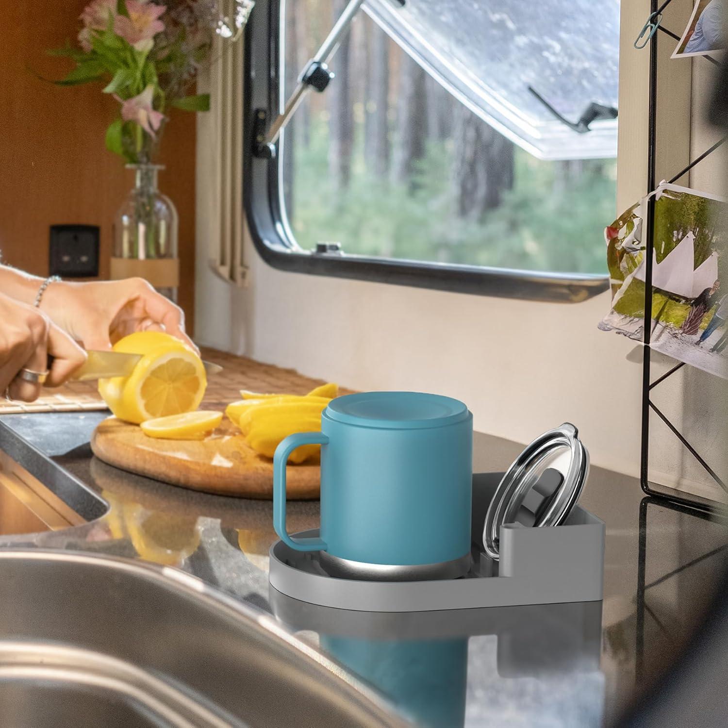 Soporte para Secado de Botellas NiHome Silicona Gris 15.5x11.4cm