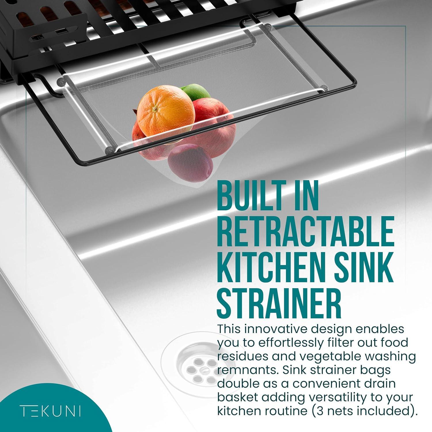 Caddy de Fregadero Teikuni con Colador Extraíble y Alfombrilla